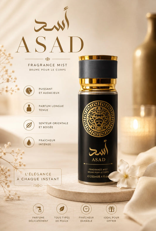 🖤 ASAD – Brume Parfumée Corps & Cheveux 250 ml 🖤